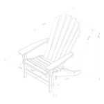 3 Piece Fanback Adirondack Chair and Tete-A-Tete Set